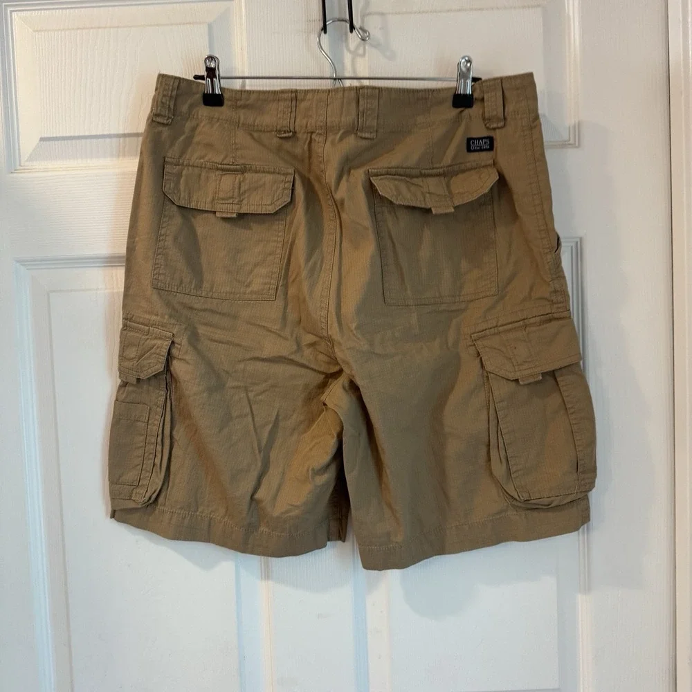Chaps Men's‎ Beige Tan  Cargo Hiking Shorts 9